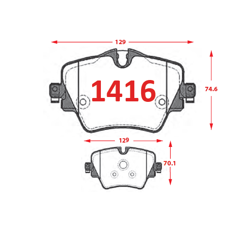 PASTILLAS FRENOS 1416 GTX ITAL BRAKES