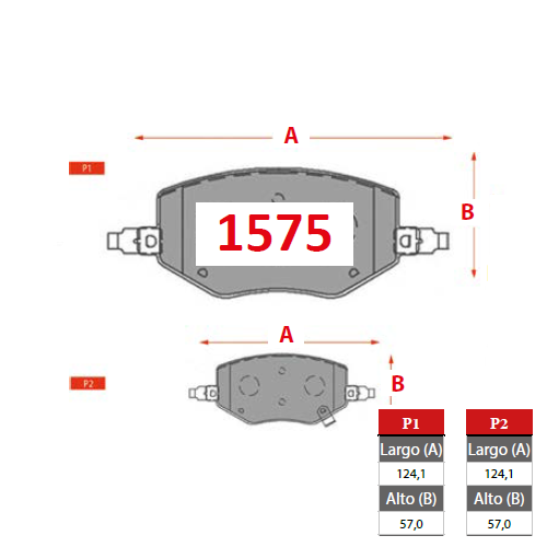 PASTILLAS FRENOS 1575 GTX ITALBRAKES