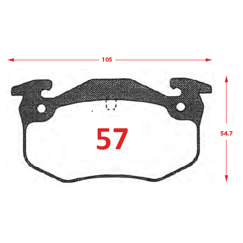 PASTILLAS FRENOS 0057 GTX ITAL BRAKES