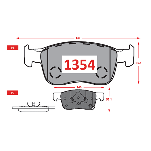 PASTILLAS FRENOS 1354 GTX ITAL BRAKES