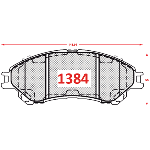 PASTILLAS FRENOS 1384 GTX ITAL BRAKES