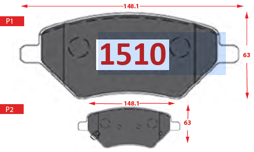 PASTILLAS FRENOS 1510 GTX ITALBRAKES